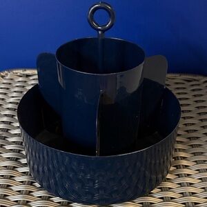 Navy Blue Tiered Metal Organizer